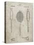 PP1128-Sandstone Vintage Tennis Racket Patent Poster-Cole Borders-Stretched Canvas