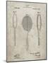 PP1128-Sandstone Vintage Tennis Racket Patent Poster-Cole Borders-Mounted Giclee Print