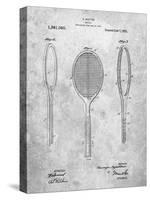 PP1128-Slate Vintage Tennis Racket Patent Poster-Cole Borders-Stretched Canvas