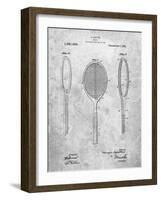 PP1128-Slate Vintage Tennis Racket Patent Poster-Cole Borders-Framed Giclee Print