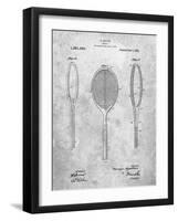 PP1128-Slate Vintage Tennis Racket Patent Poster-Cole Borders-Framed Giclee Print