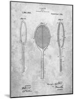 PP1128-Slate Vintage Tennis Racket Patent Poster-Cole Borders-Mounted Giclee Print