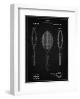 PP1128-Vintage Black Vintage Tennis Racket Patent Poster-Cole Borders-Framed Giclee Print