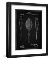 PP1128-Vintage Black Vintage Tennis Racket Patent Poster-Cole Borders-Framed Premium Giclee Print