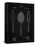 PP1128-Vintage Black Vintage Tennis Racket Patent Poster-Cole Borders-Framed Stretched Canvas