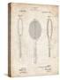 PP1128-Vintage Parchment Vintage Tennis Racket Patent Poster-Cole Borders-Stretched Canvas