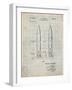 PP1129-Antique Grid Parchment Von Braun Rocket Missile Patent Poster-Cole Borders-Framed Giclee Print