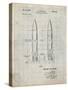 PP1129-Antique Grid Parchment Von Braun Rocket Missile Patent Poster-Cole Borders-Stretched Canvas