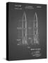 PP1129-Black Grid Von Braun Rocket Missile Patent Poster-Cole Borders-Stretched Canvas