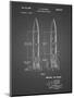 PP1129-Black Grid Von Braun Rocket Missile Patent Poster-Cole Borders-Mounted Giclee Print