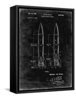 PP1129-Black Grunge Von Braun Rocket Missile Patent Poster-Cole Borders-Framed Stretched Canvas