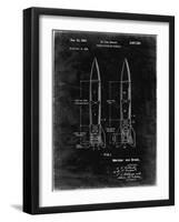 PP1129-Black Grunge Von Braun Rocket Missile Patent Poster-Cole Borders-Framed Giclee Print