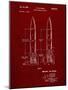 PP1129-Burgundy Von Braun Rocket Missile Patent Poster-Cole Borders-Mounted Giclee Print