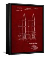 PP1129-Burgundy Von Braun Rocket Missile Patent Poster-Cole Borders-Framed Stretched Canvas