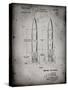 PP1129-Faded Grey Von Braun Rocket Missile Patent Poster-Cole Borders-Stretched Canvas