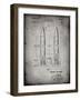 PP1129-Faded Grey Von Braun Rocket Missile Patent Poster-Cole Borders-Framed Giclee Print