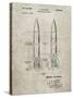 PP1129-Sandstone Von Braun Rocket Missile Patent Poster-Cole Borders-Stretched Canvas