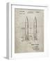 PP1129-Sandstone Von Braun Rocket Missile Patent Poster-Cole Borders-Framed Giclee Print