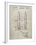 PP1129-Sandstone Von Braun Rocket Missile Patent Poster-Cole Borders-Framed Giclee Print