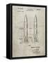 PP1129-Sandstone Von Braun Rocket Missile Patent Poster-Cole Borders-Framed Stretched Canvas