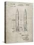 PP1129-Sandstone Von Braun Rocket Missile Patent Poster-Cole Borders-Stretched Canvas