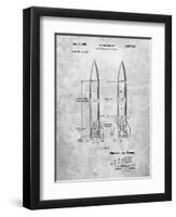 PP1129-Slate Von Braun Rocket Missile Patent Poster-Cole Borders-Framed Giclee Print