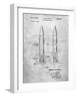 PP1129-Slate Von Braun Rocket Missile Patent Poster-Cole Borders-Framed Giclee Print