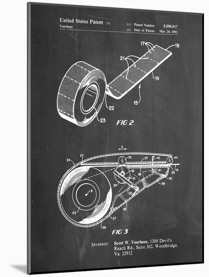 PP1133-Chalkboard White Out Tape Patent Poster-Cole Borders-Mounted Giclee Print