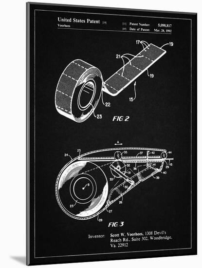 PP1133-Vintage Black White Out Tape Patent Poster-Cole Borders-Mounted Giclee Print