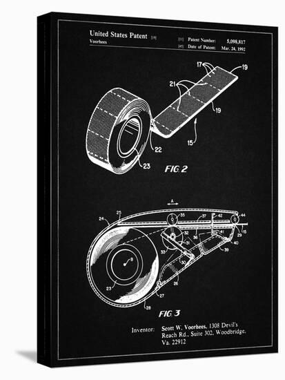 PP1133-Vintage Black White Out Tape Patent Poster-Cole Borders-Stretched Canvas