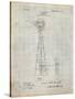 PP1137-Antique Grid Parchment Windmill 1906 Patent Poster-Cole Borders-Stretched Canvas