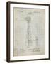 PP1137-Antique Grid Parchment Windmill 1906 Patent Poster-Cole Borders-Framed Giclee Print