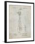 PP1137-Antique Grid Parchment Windmill 1906 Patent Poster-Cole Borders-Framed Giclee Print