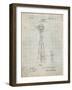 PP1137-Antique Grid Parchment Windmill 1906 Patent Poster-Cole Borders-Framed Giclee Print