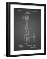 PP1137-Black Grid Windmill 1906 Patent Poster-Cole Borders-Framed Giclee Print