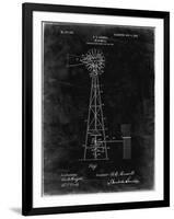 PP1137-Black Grunge Windmill 1906 Patent Poster-Cole Borders-Framed Giclee Print