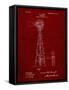 PP1137-Burgundy Windmill 1906 Patent Poster-Cole Borders-Framed Stretched Canvas