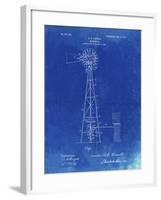 PP1137-Faded Blueprint Windmill 1906 Patent Poster-Cole Borders-Framed Giclee Print