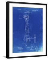 PP1137-Faded Blueprint Windmill 1906 Patent Poster-Cole Borders-Framed Giclee Print