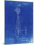 PP1137-Faded Blueprint Windmill 1906 Patent Poster-Cole Borders-Mounted Giclee Print