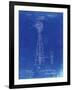 PP1137-Faded Blueprint Windmill 1906 Patent Poster-Cole Borders-Framed Giclee Print