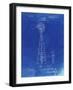 PP1137-Faded Blueprint Windmill 1906 Patent Poster-Cole Borders-Framed Giclee Print