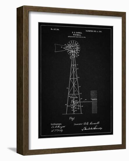 PP1137-Vintage Black Windmill 1906 Patent Poster-Cole Borders-Framed Giclee Print