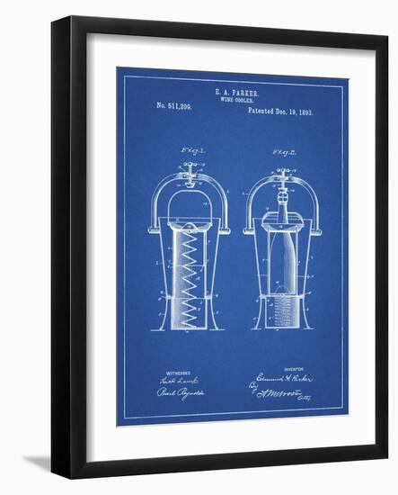 PP1138-Blueprint Wine Cooler 1893 Patent Poster-Cole Borders-Framed Giclee Print