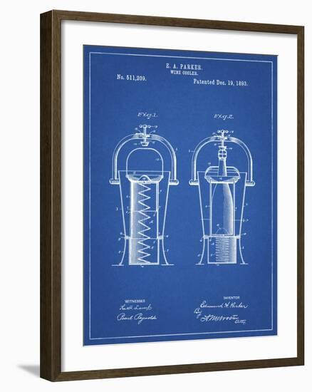 PP1138-Blueprint Wine Cooler 1893 Patent Poster-Cole Borders-Framed Giclee Print