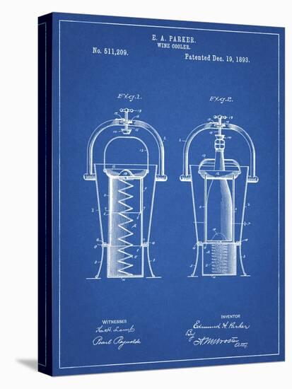PP1138-Blueprint Wine Cooler 1893 Patent Poster-Cole Borders-Stretched Canvas