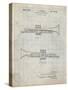 PP1140-Antique Grid Parchment York Trumpet 1939 Patent Poster-Cole Borders-Stretched Canvas