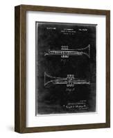 PP1140-Black Grunge York Trumpet 1939 Patent Poster-Cole Borders-Framed Giclee Print