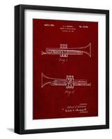 PP1140-Burgundy York Trumpet 1939 Patent Poster-Cole Borders-Framed Giclee Print