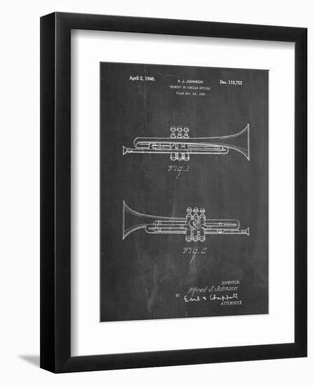 PP1140-Chalkboard York Trumpet 1939 Patent Poster-Cole Borders-Framed Giclee Print